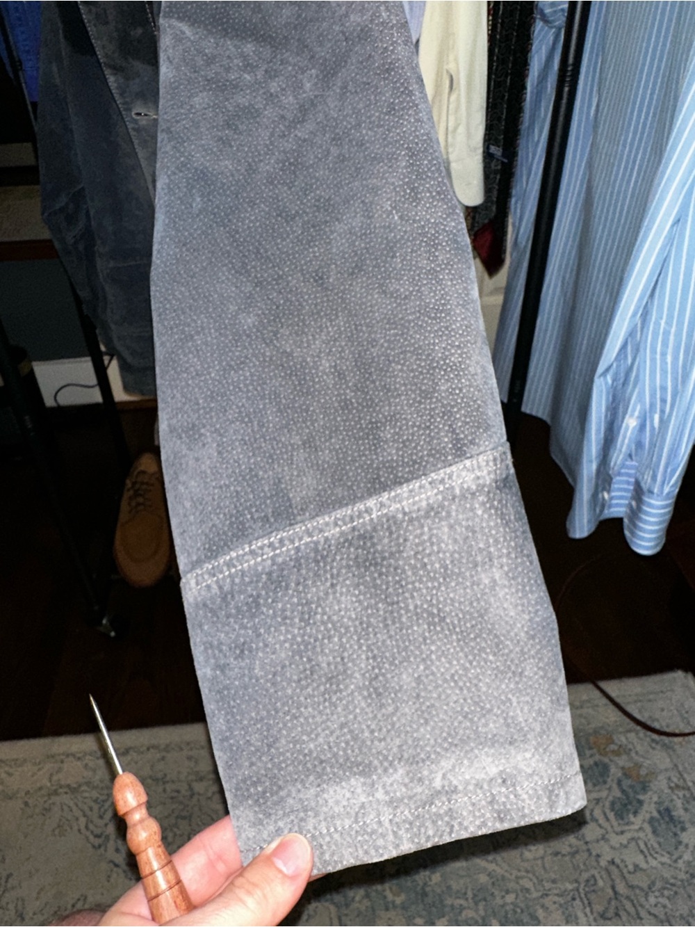 Vintage Washable Pig Suede Chore Coat - Picture 8 of 10
